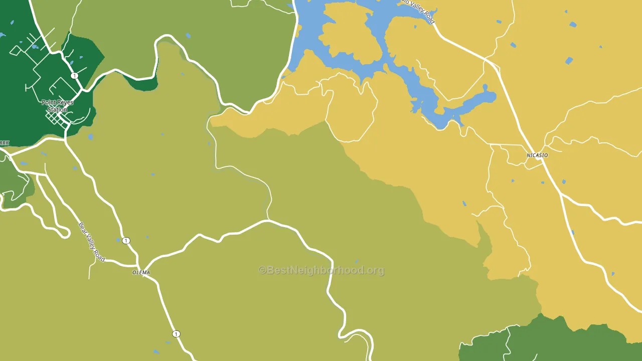 Tocaloma, CA block-group voter-turnout map