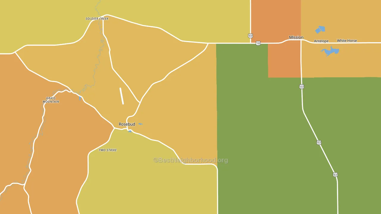 Todd County, SD block-group voter-turnout map