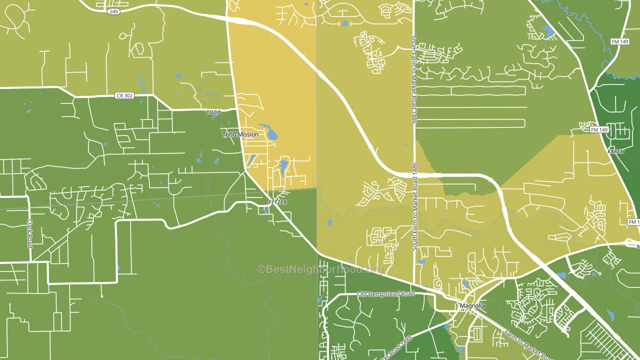 Todd Mission, TX block-group voter-turnout map