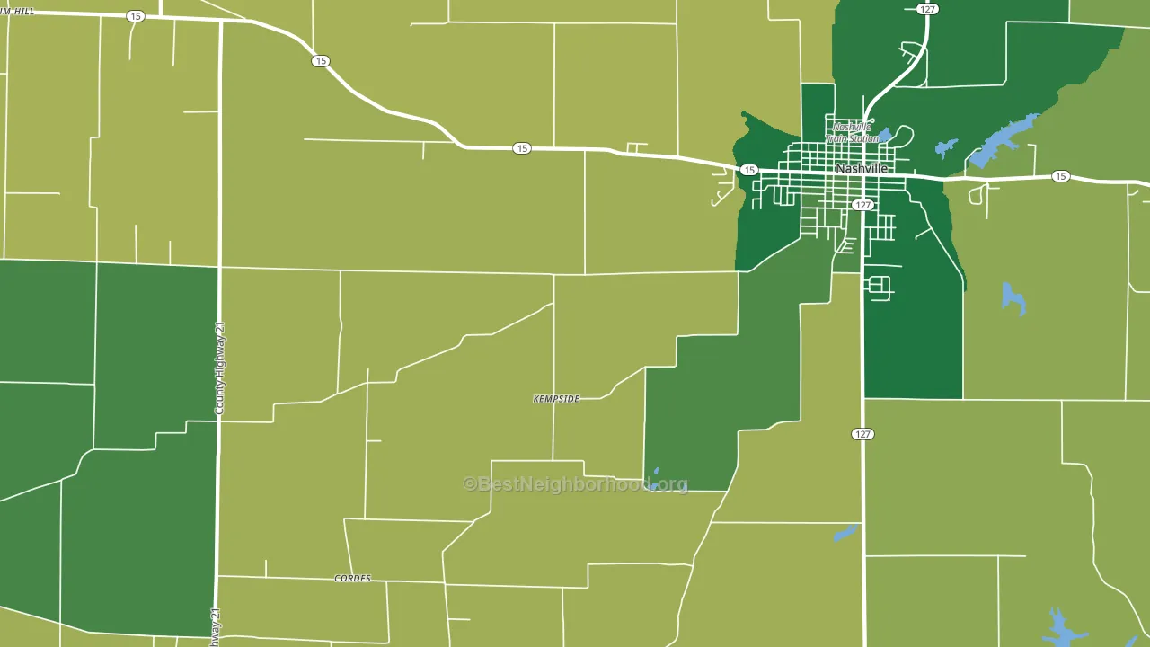 Todds Mill, IL block-group voter-turnout map