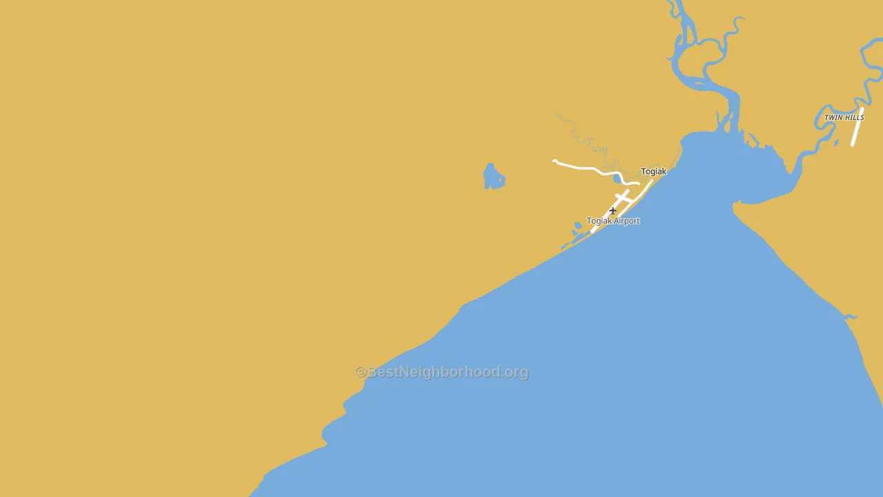 Togiak, AK block-group voter-turnout map