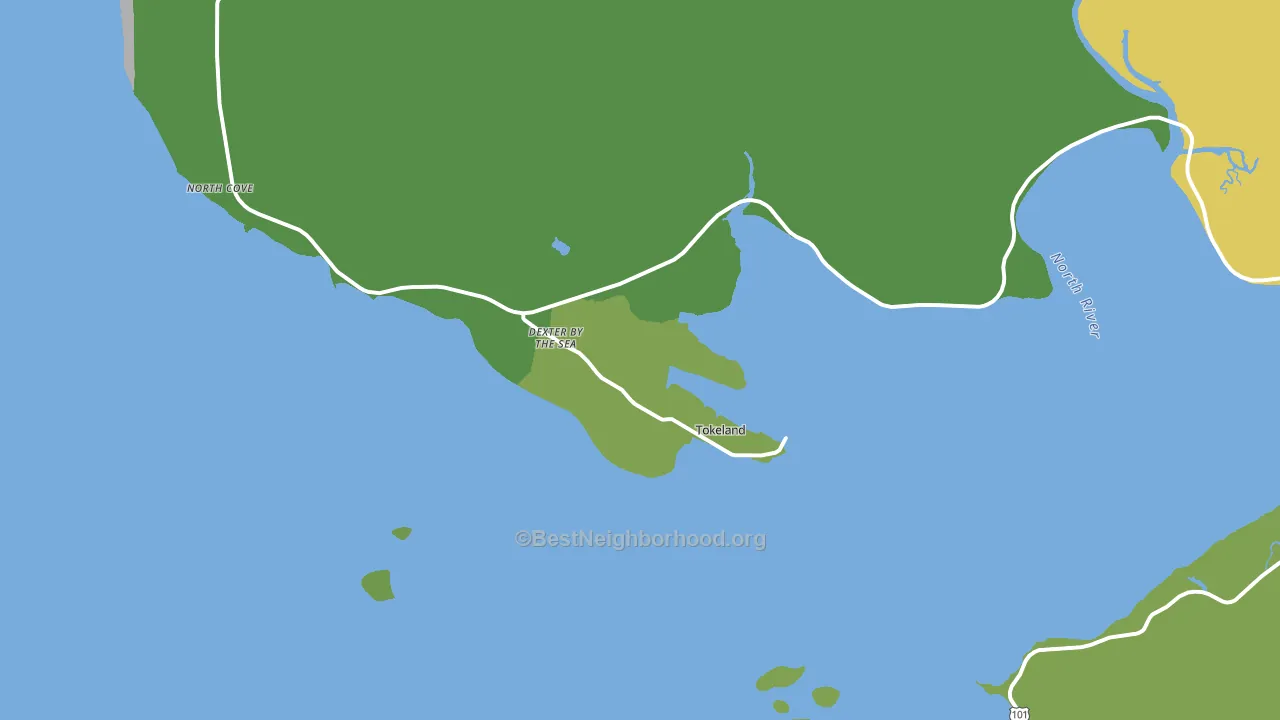 Tokeland, WA block-group voter-turnout map