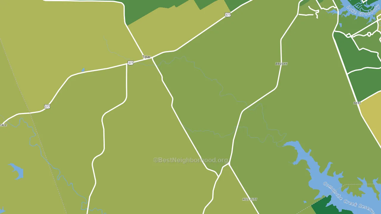 Tolar, TX block-group voter-turnout map