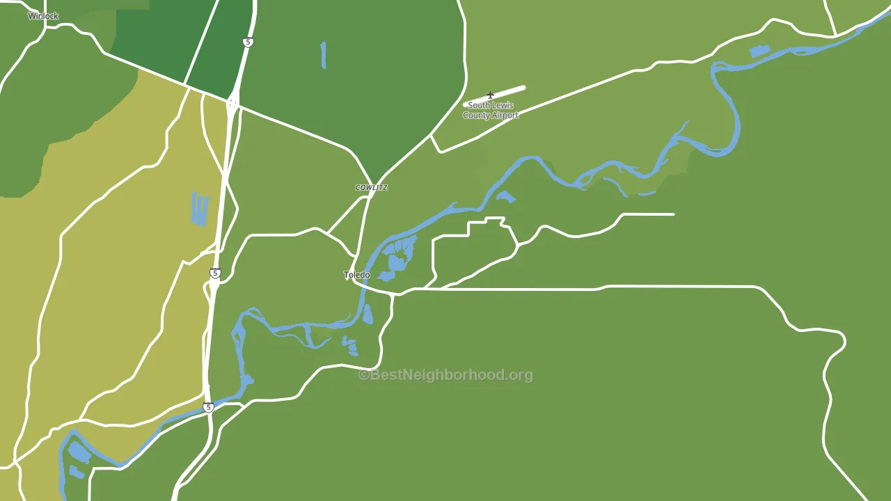 Toledo, WA block-group voter-turnout map