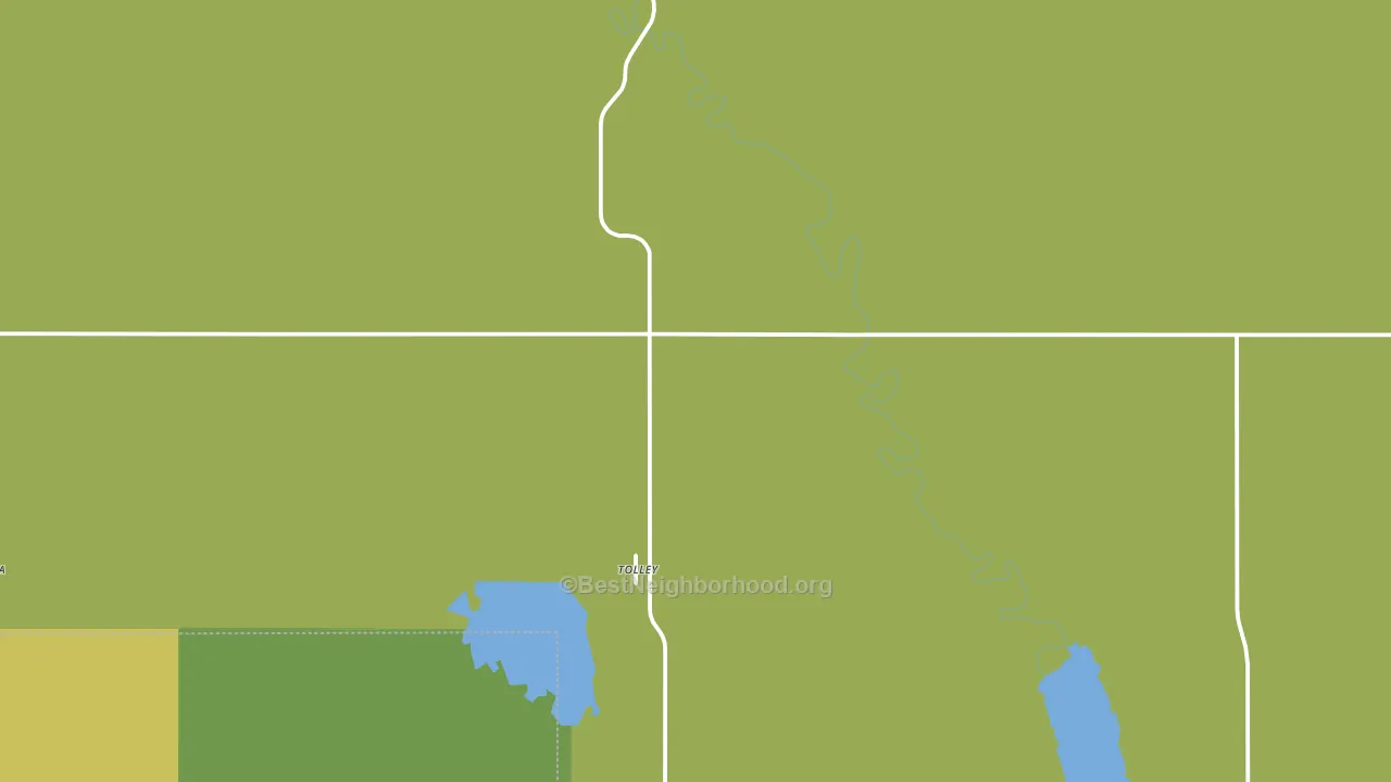 Tolley, ND block-group voter-turnout map