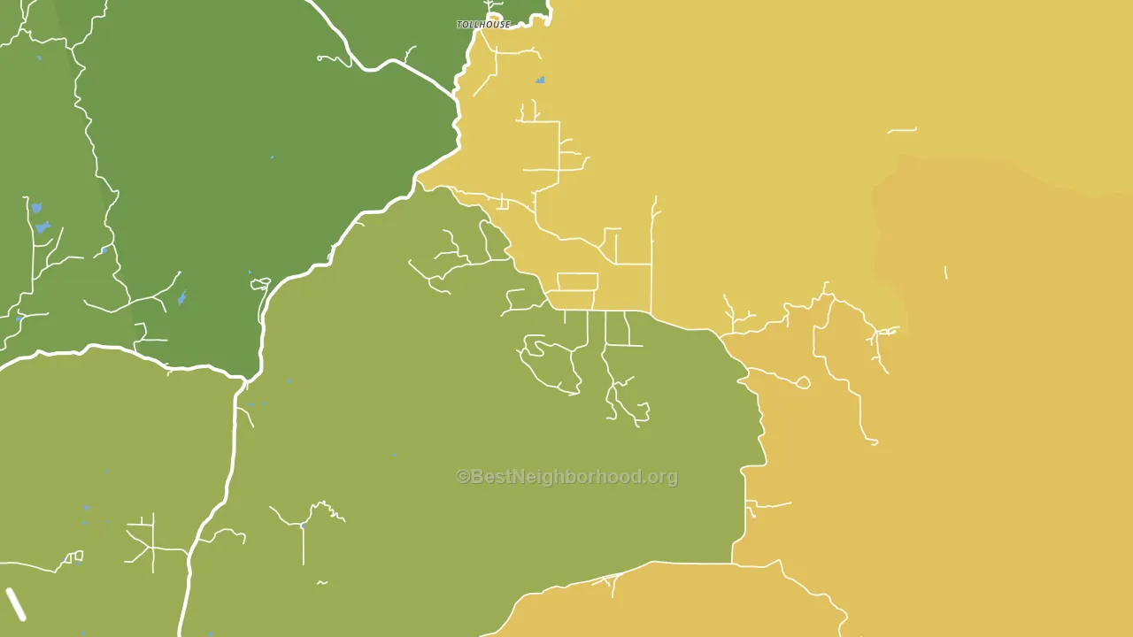 Tollhouse, CA block-group voter-turnout map