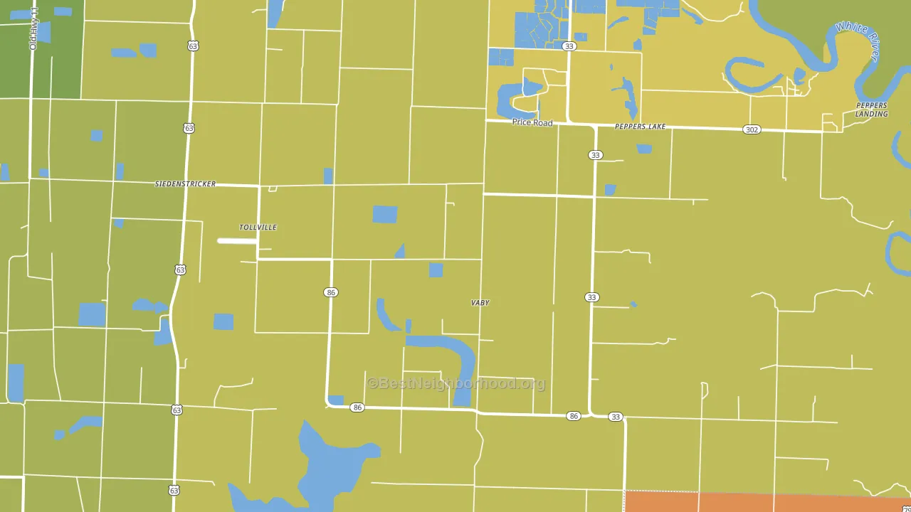 Tollville, AR block-group voter-turnout map