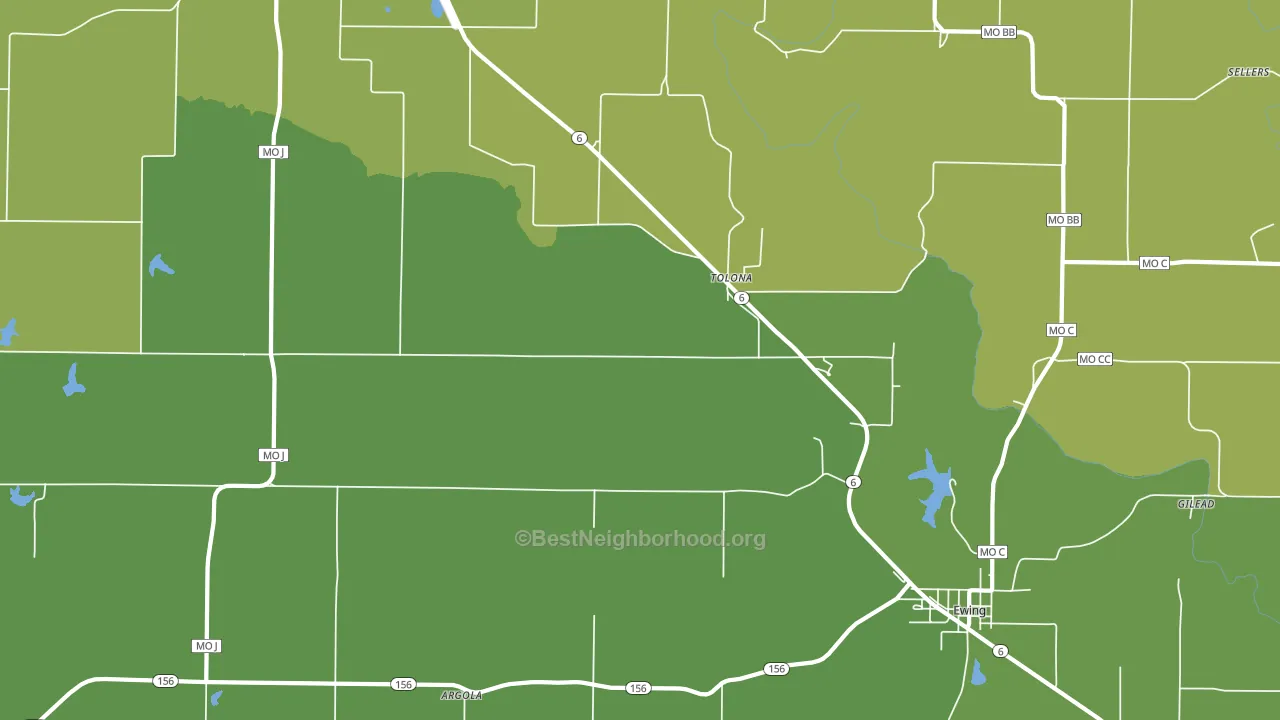 Tolona, MO block-group voter-turnout map