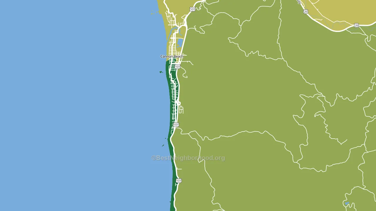 Tolovana Park, OR block-group voter-turnout map