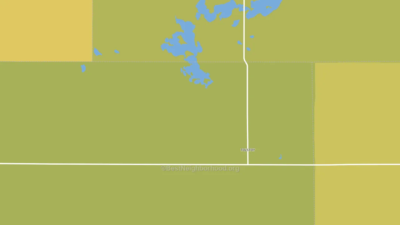 Tolstoy, SD block-group voter-turnout map