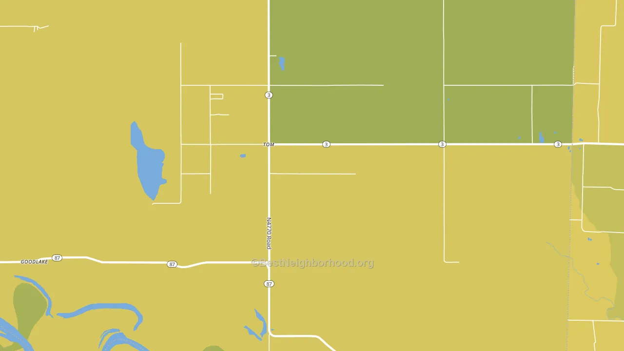 Tom, OK block-group voter-turnout map