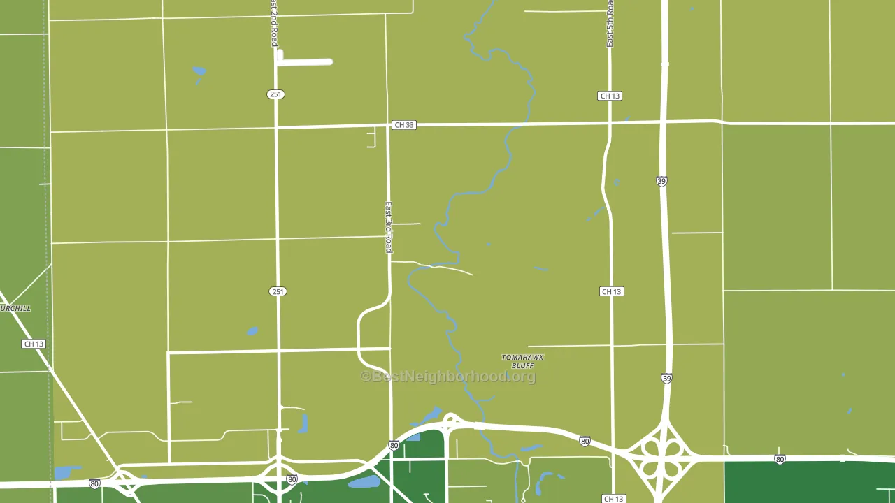 Tomahawk Bluff, IL block-group voter-turnout map