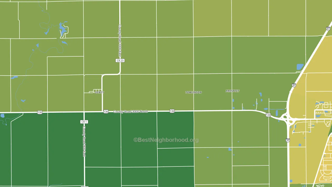 Tomlinson, IL block-group voter-turnout map