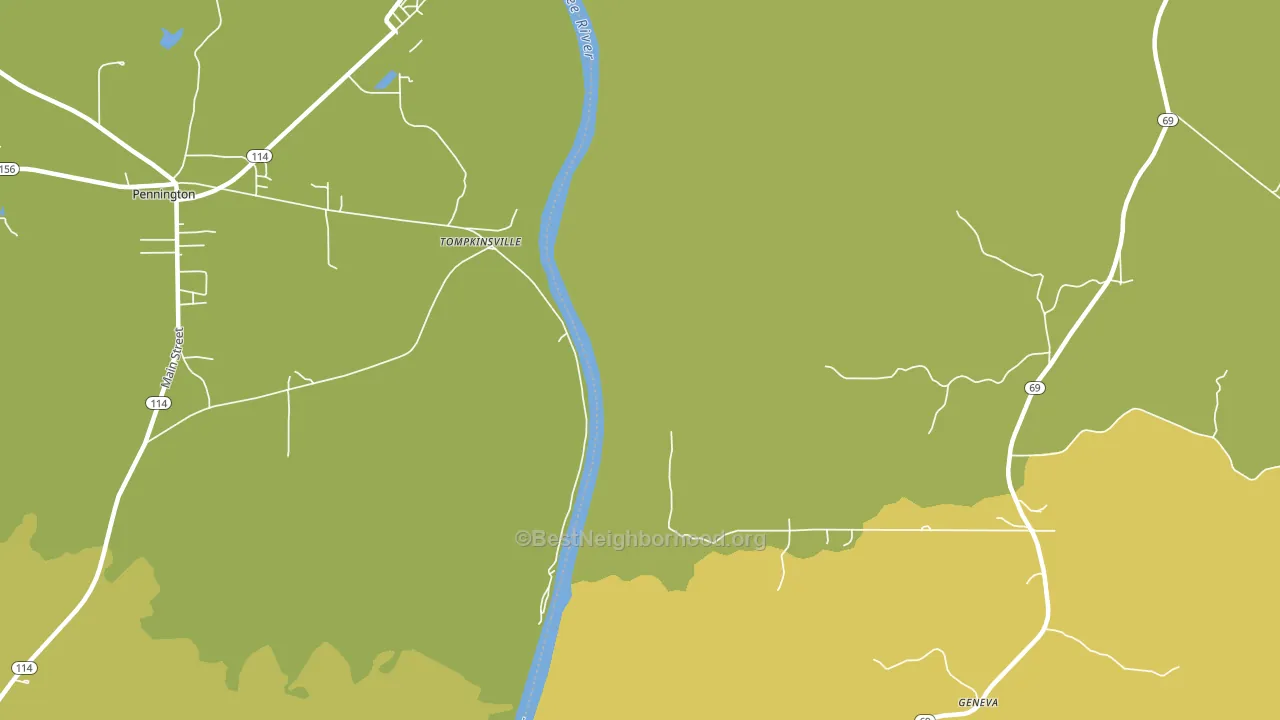Tompkinsville, AL block-group voter-turnout map