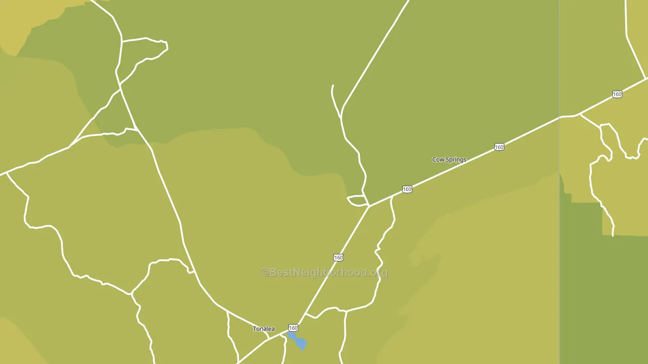 Tonalea, AZ block-group voter-turnout map