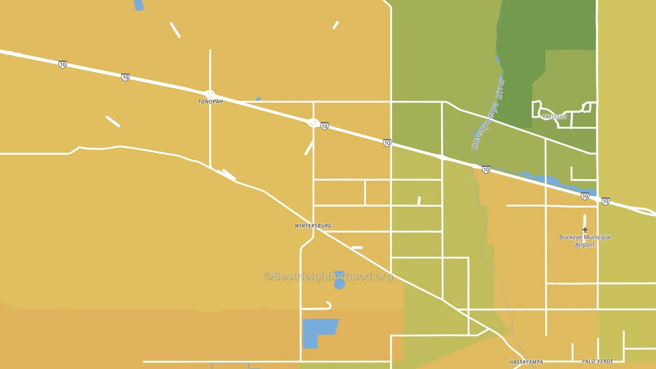 Tonopah, AZ block-group voter-turnout map