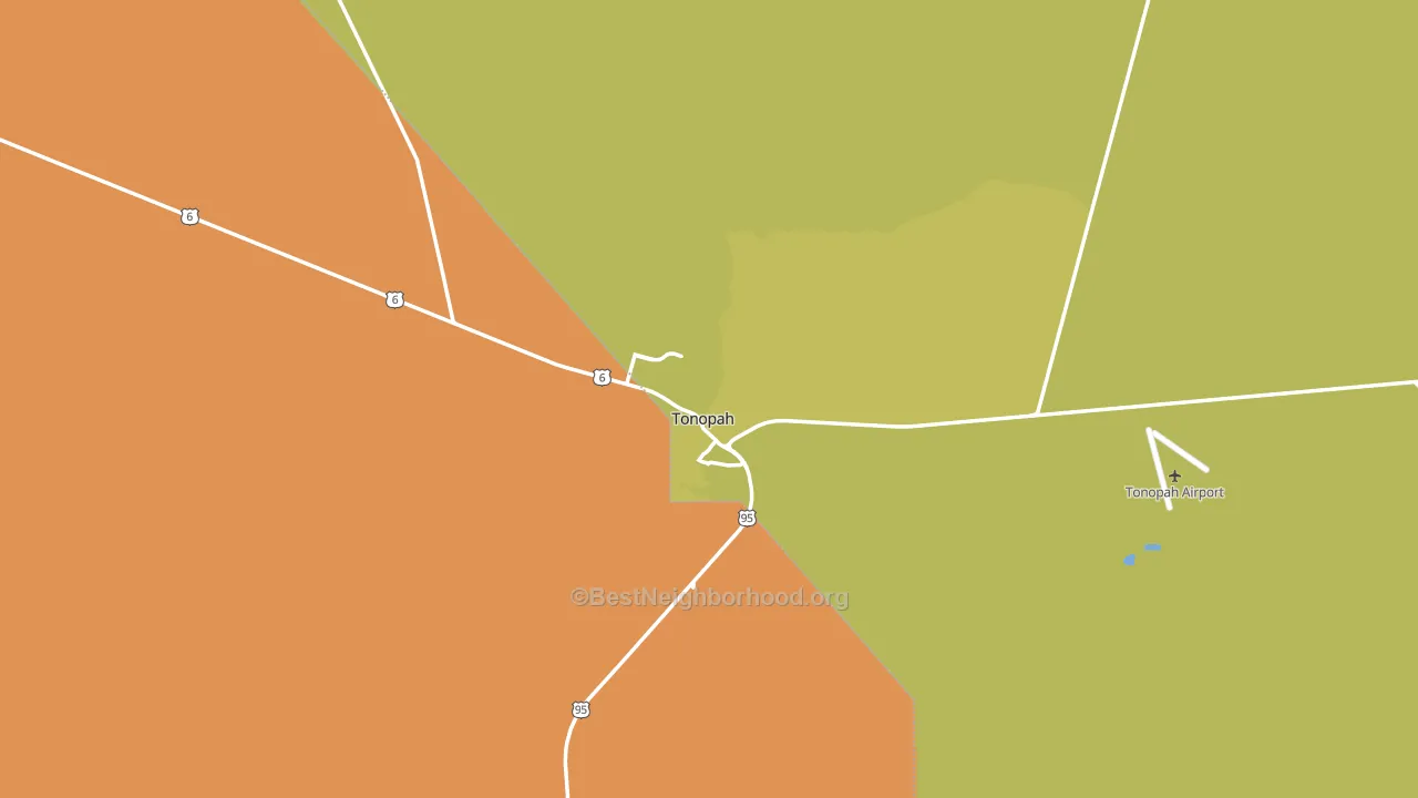 Tonopah, NV block-group voter-turnout map