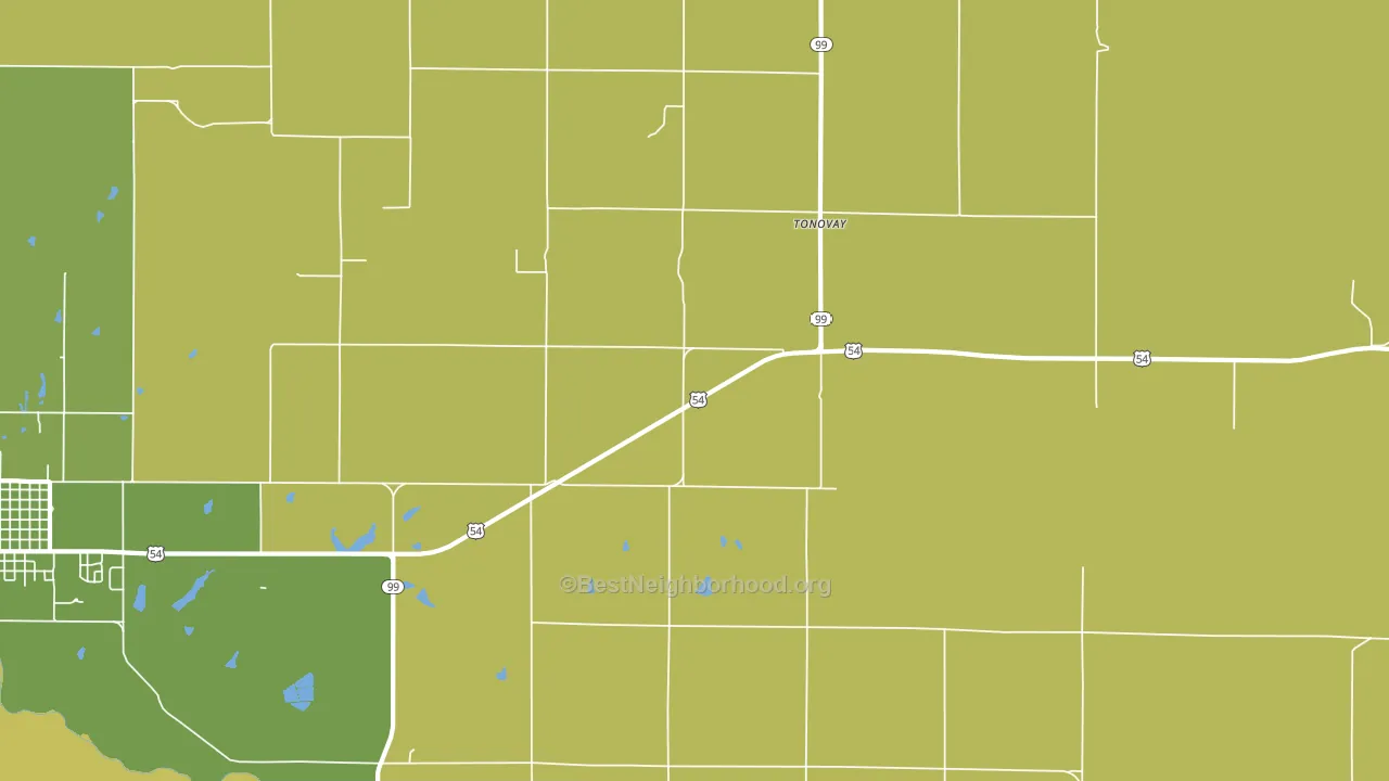 Tonovay, KS block-group voter-turnout map