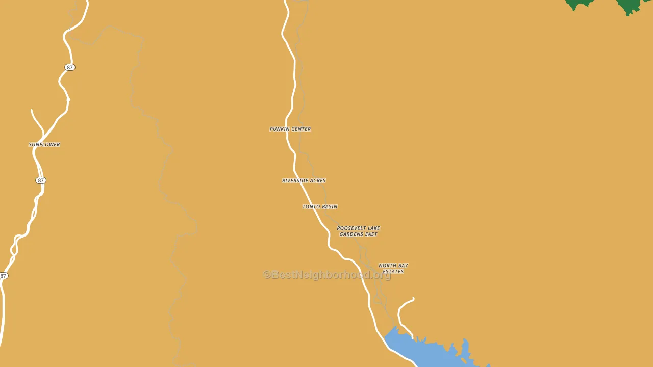 Tonto Basin, AZ block-group voter-turnout map