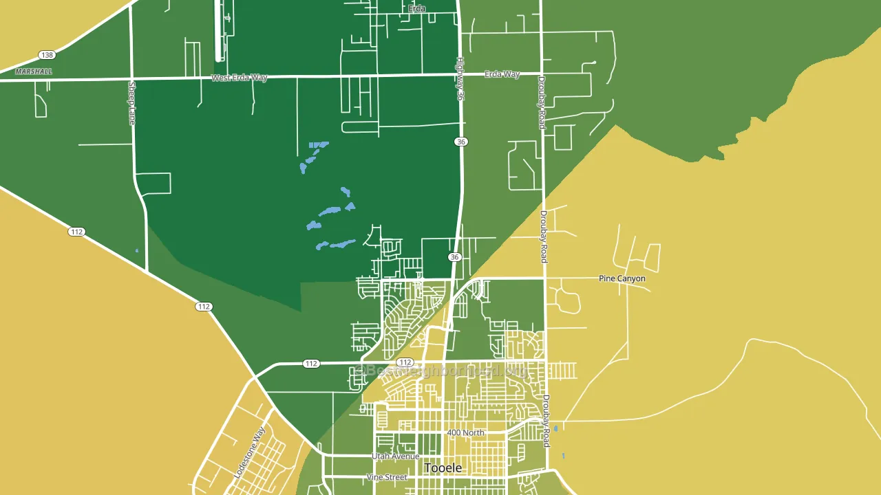 Tooele, UT block-group voter-turnout map