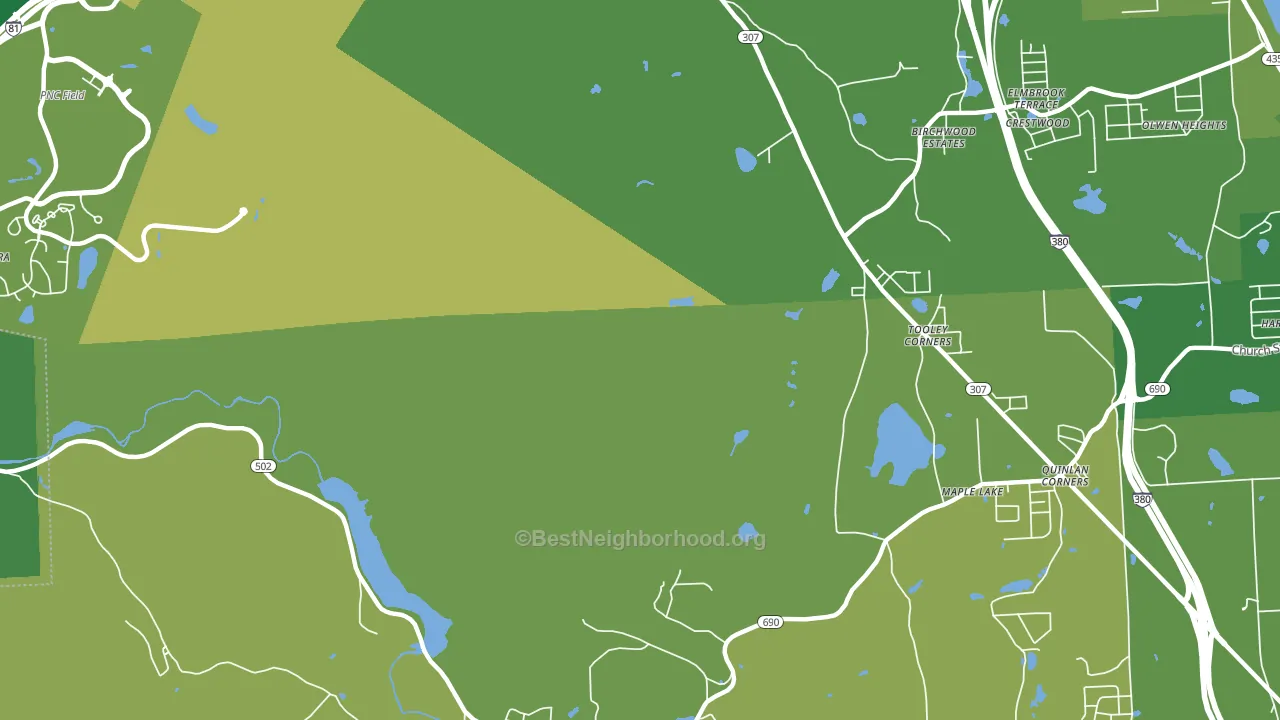 Tooley Corners, PA block-group voter-turnout map