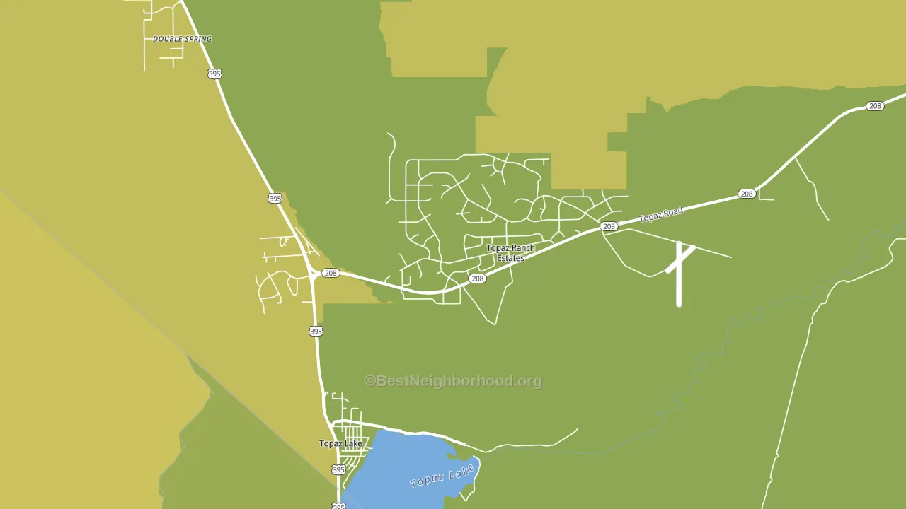 Topaz Lake, NV block-group voter-turnout map
