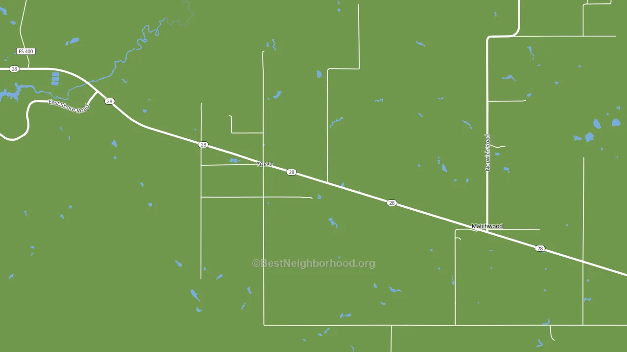 Topaz, MI block-group voter-turnout map