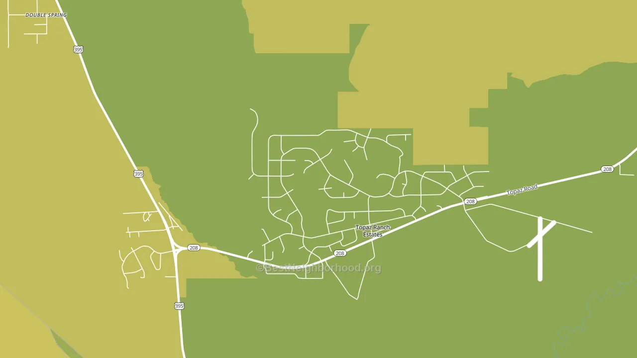 Topaz Ranch Estates, NV block-group voter-turnout map