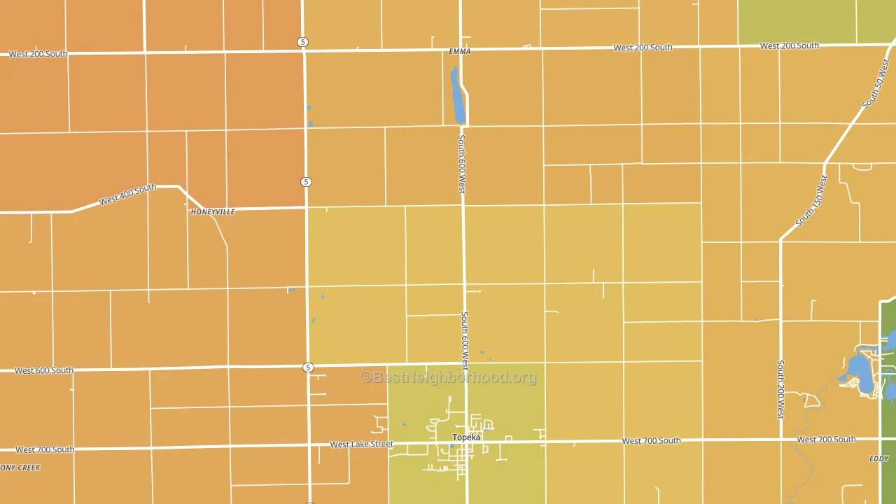 Topeka, IN block-group voter-turnout map