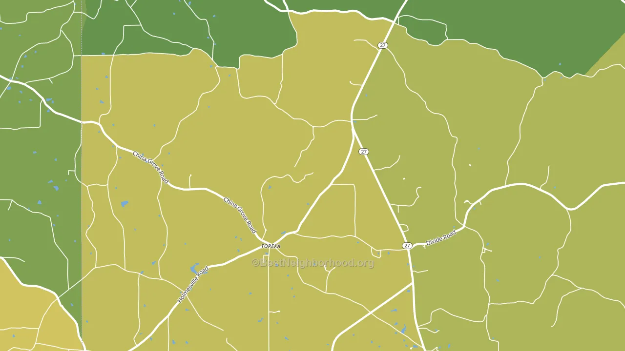 Topeka, MS block-group voter-turnout map