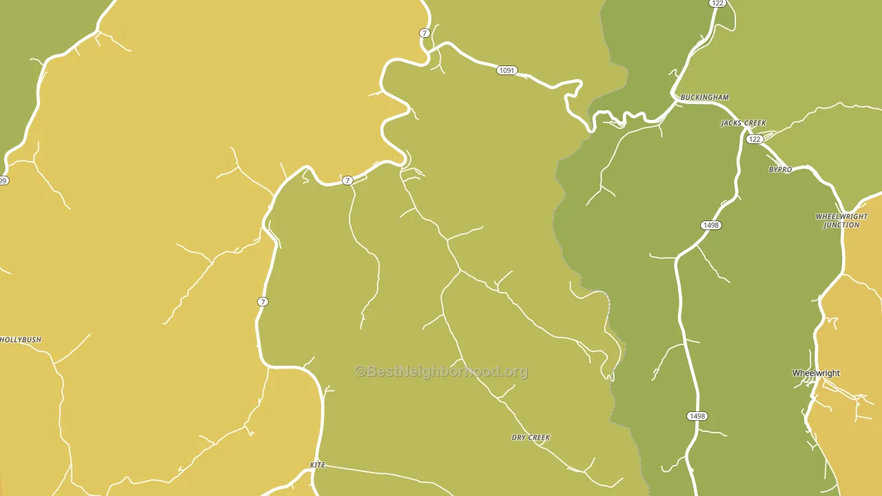 Topmost, KY block-group voter-turnout map