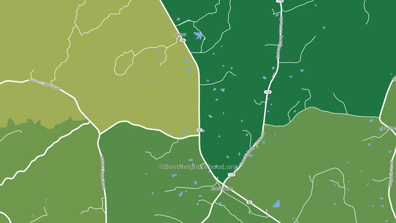 Topnot, NC block-group voter-turnout map