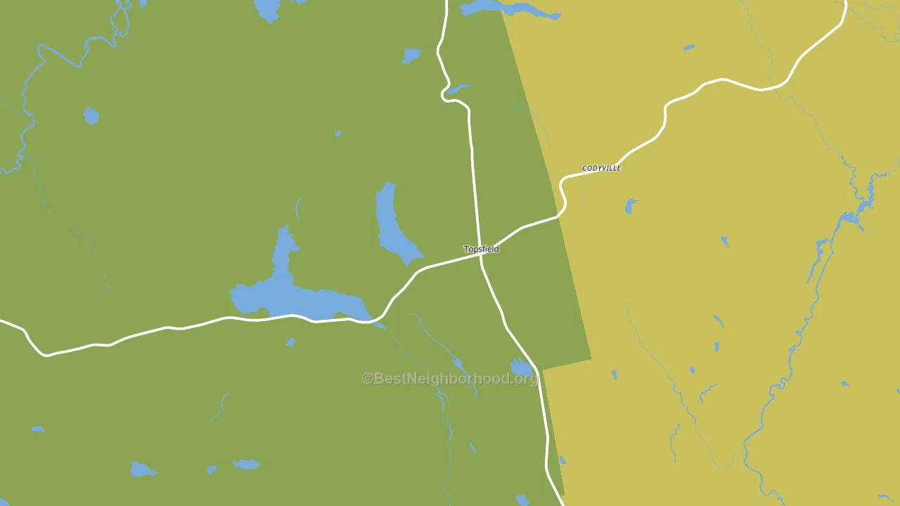 Topsfield, ME block-group voter-turnout map