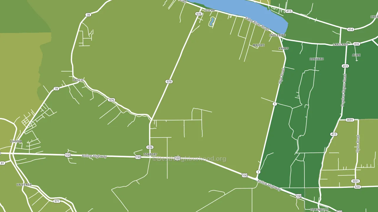 Torbert, LA block-group voter-turnout map