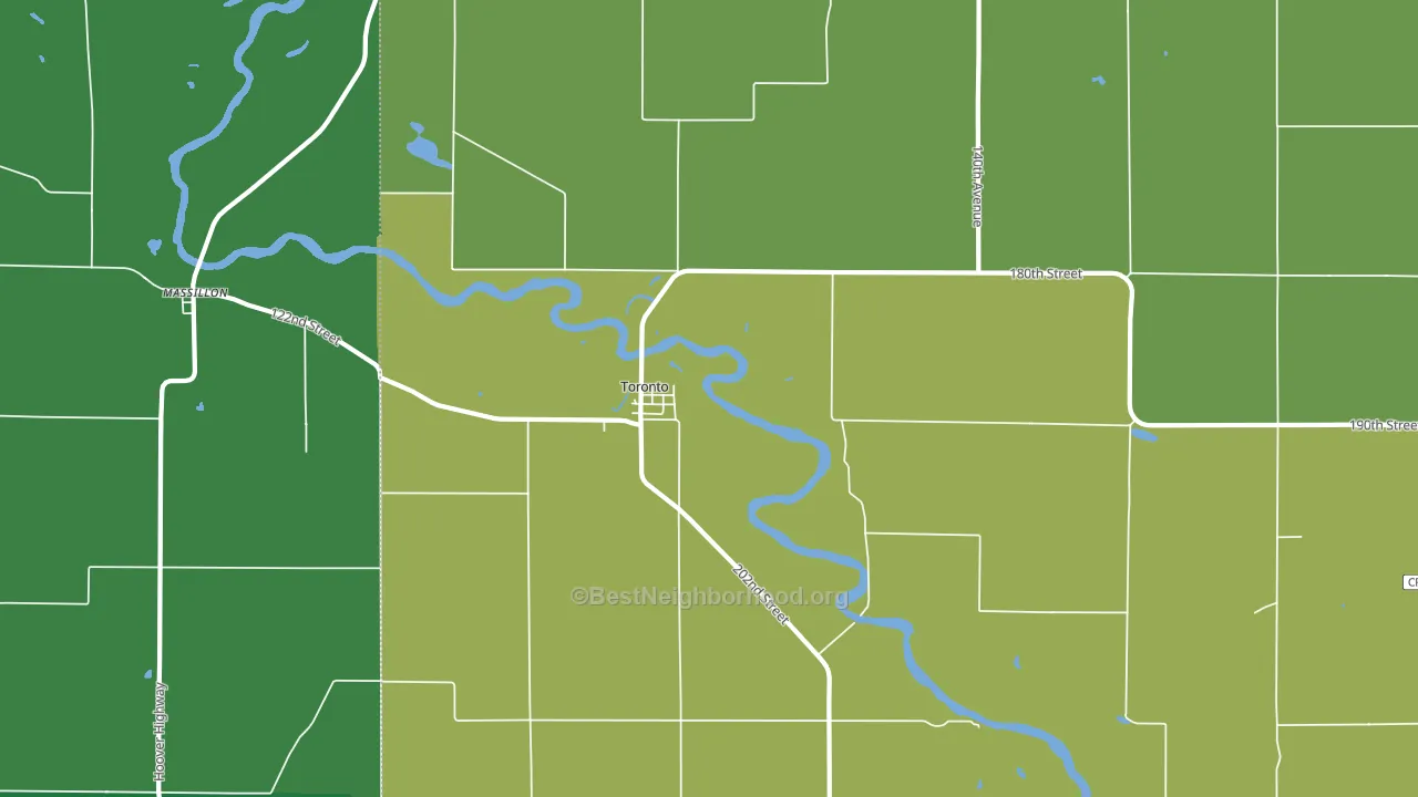 Toronto, IA block-group voter-turnout map