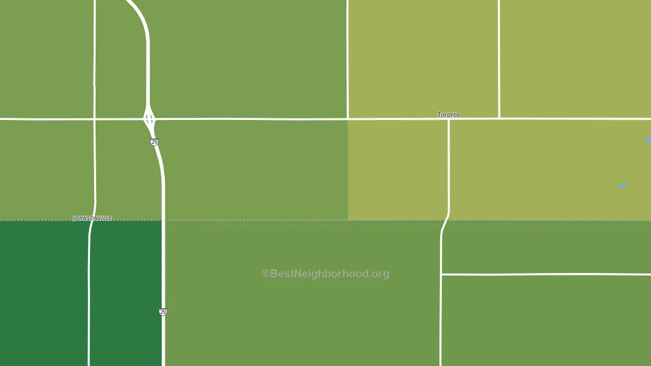 Toronto, SD block-group voter-turnout map