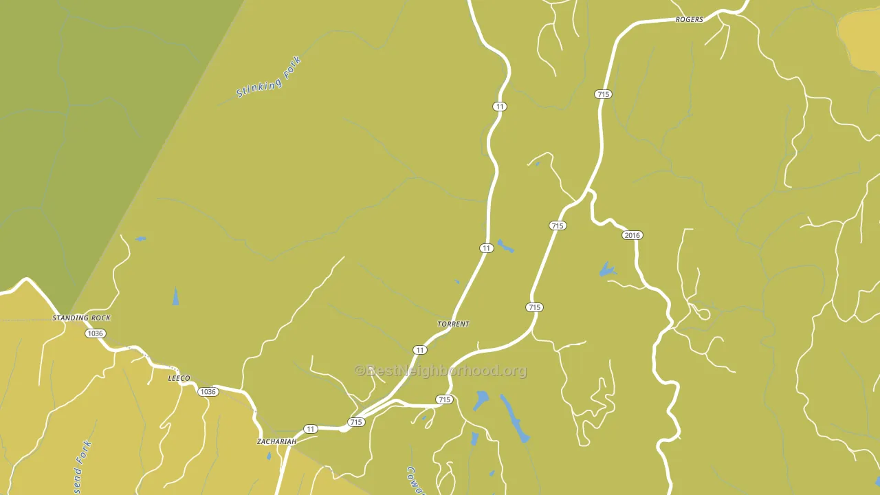 Torrent, KY block-group voter-turnout map