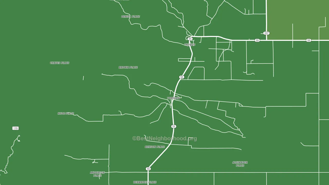 Torreon, NM block-group voter-turnout map