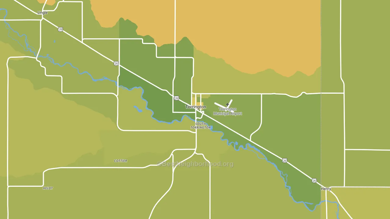 Torrington, WY block-group voter-turnout map