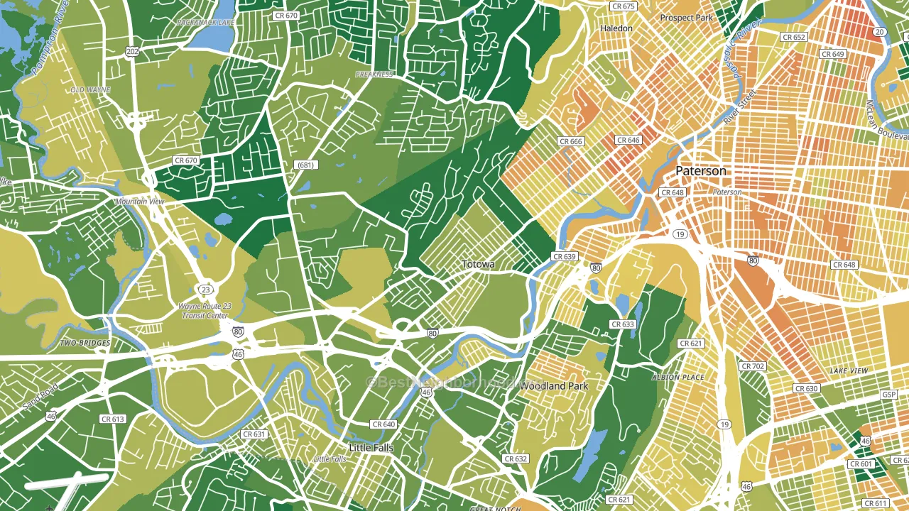 Totowa, NJ block-group voter-turnout map
