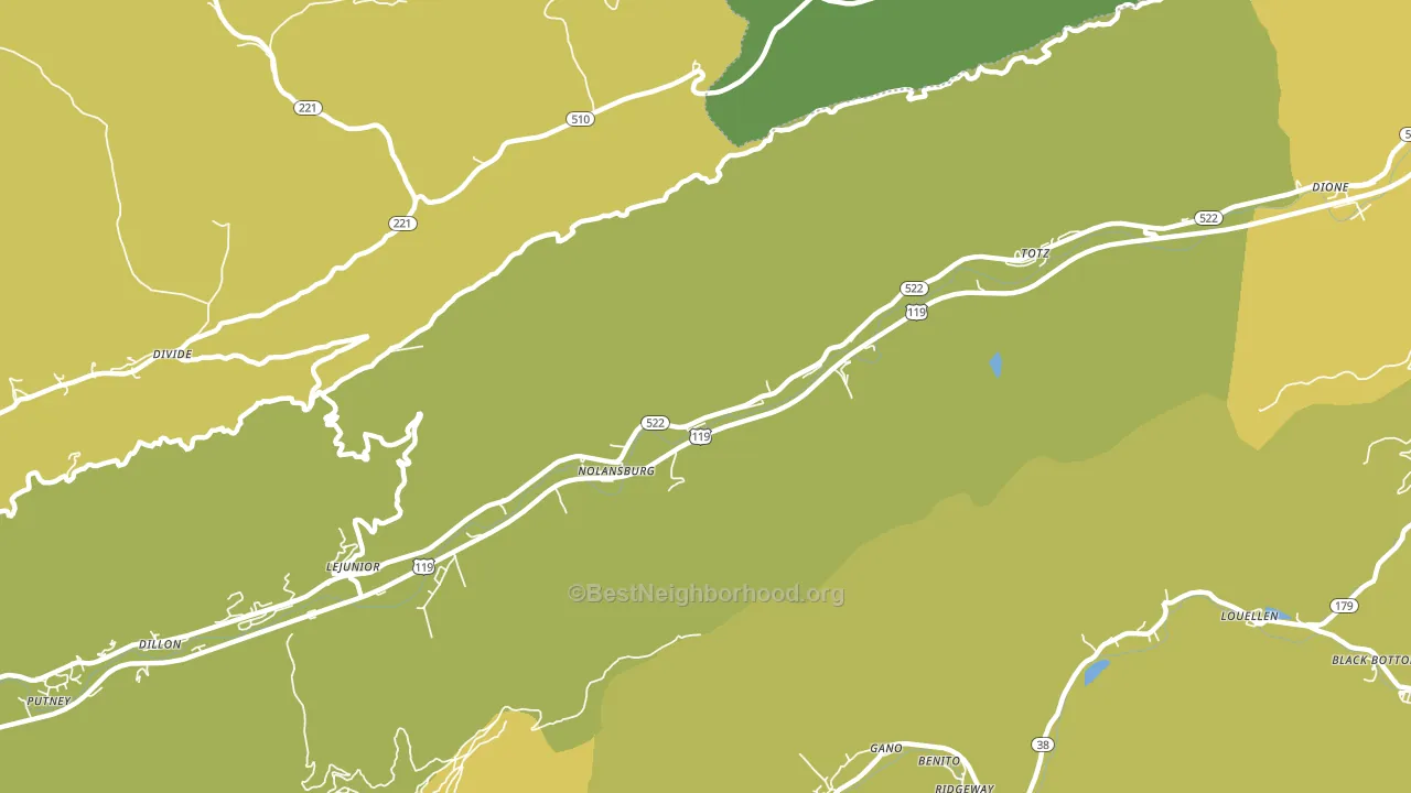 Totz, KY block-group voter-turnout map