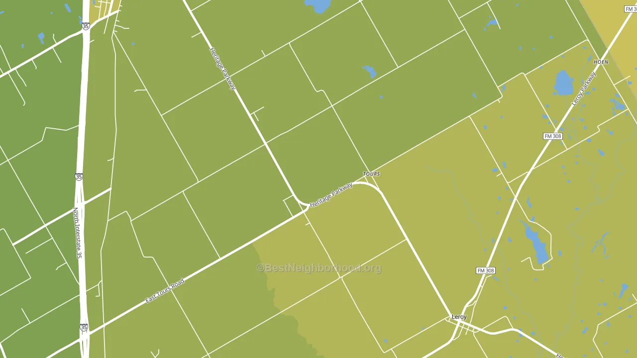 Tours, TX block-group voter-turnout map