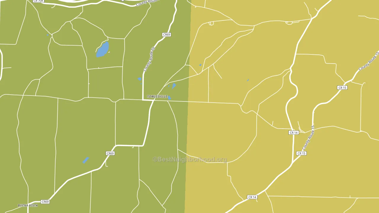 Towlesville, NY block-group voter-turnout map
