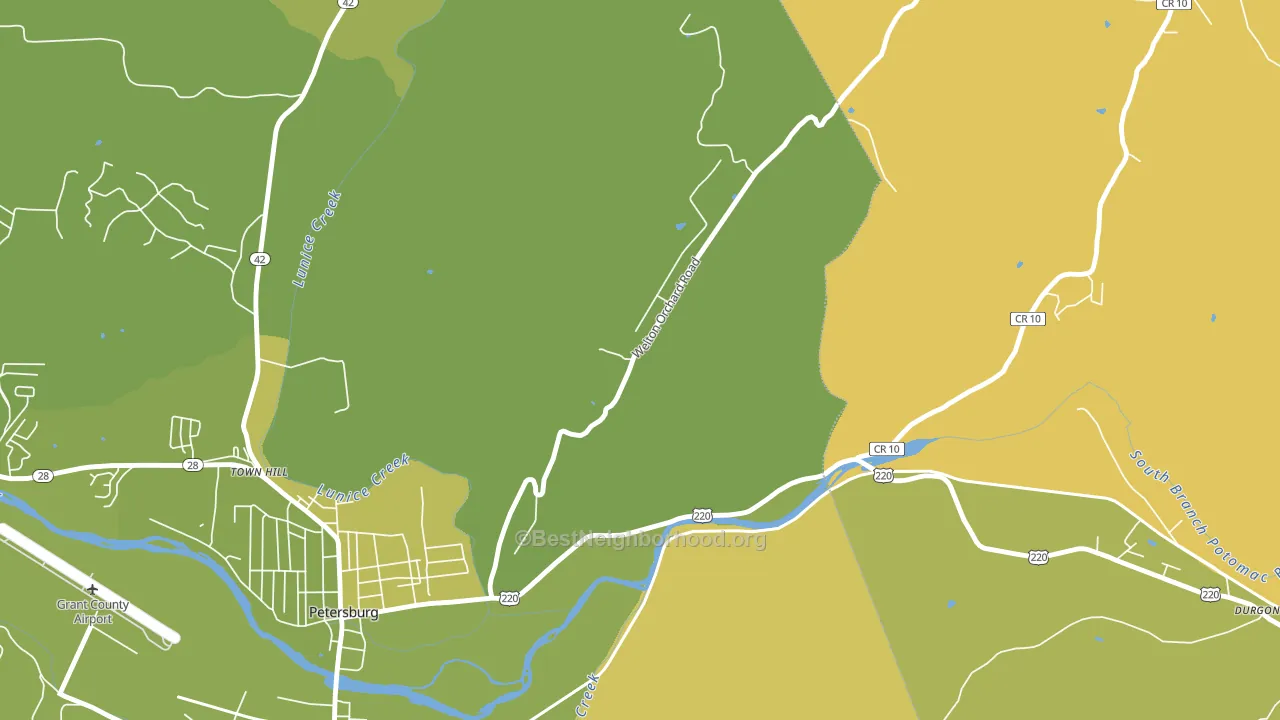 Town Hill, WV block-group voter-turnout map