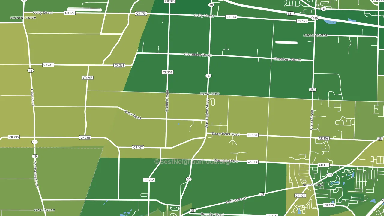 Town Pump, NY block-group voter-turnout map