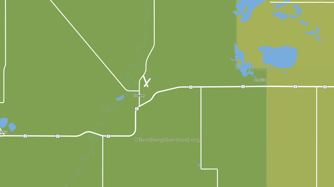 Towner, ND block-group voter-turnout map