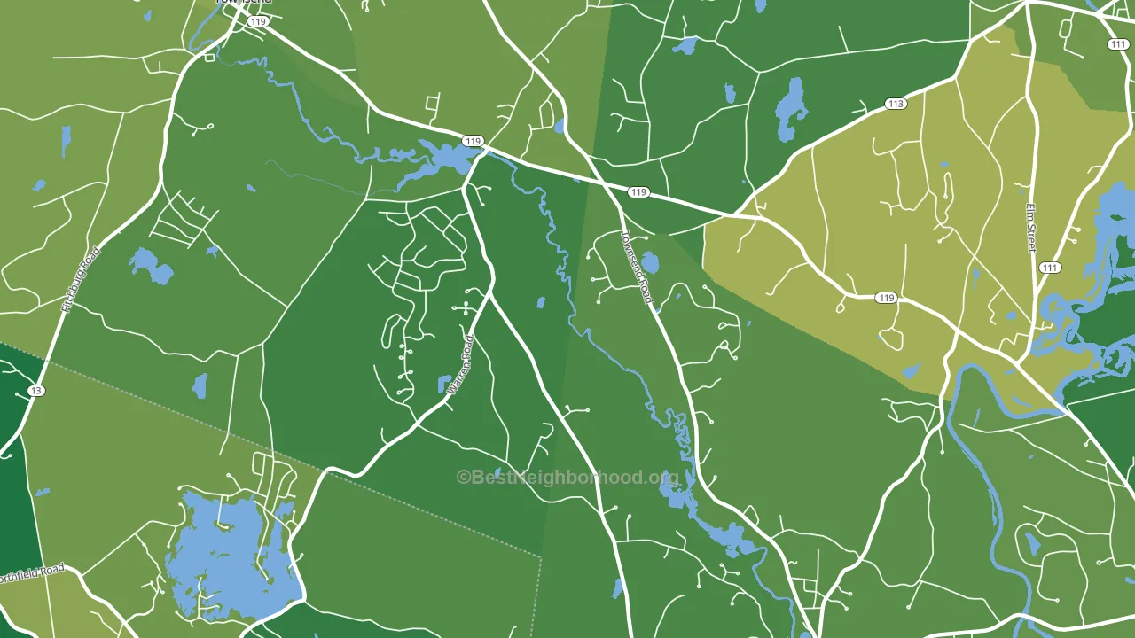 Townsend Harbor, MA block-group voter-turnout map