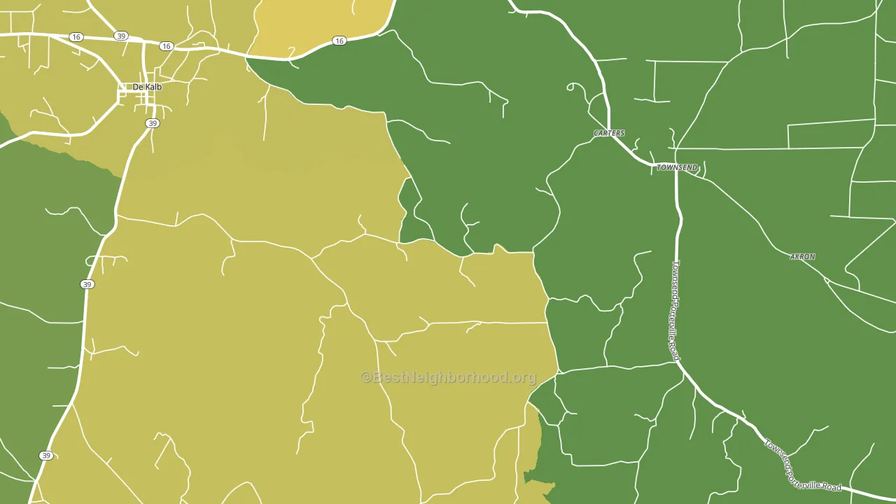 Townsend, MS block-group voter-turnout map