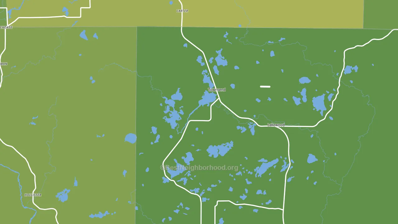 Townsend, WI block-group voter-turnout map