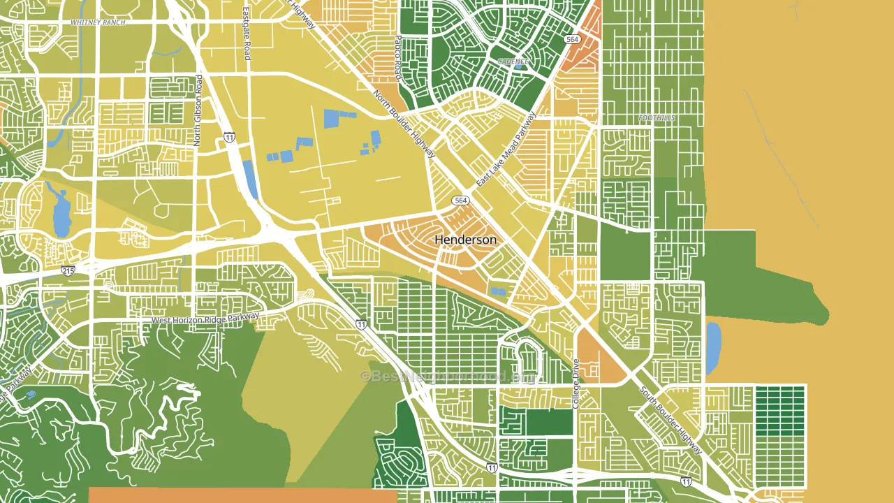 Townsite, Henderson, NV block-group voter-turnout map